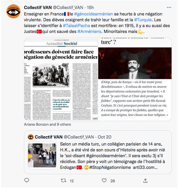 Collectif Van : les resistances à l&rsquo;enseignement du génocide en France