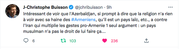 JC Buisson : de l&rsquo;usage de la religion par l&rsquo;Azerbaïdjan