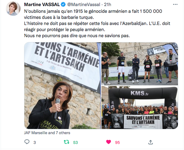 Martine Vassal : nous n&rsquo;oublieron jamais le génocide de 1915