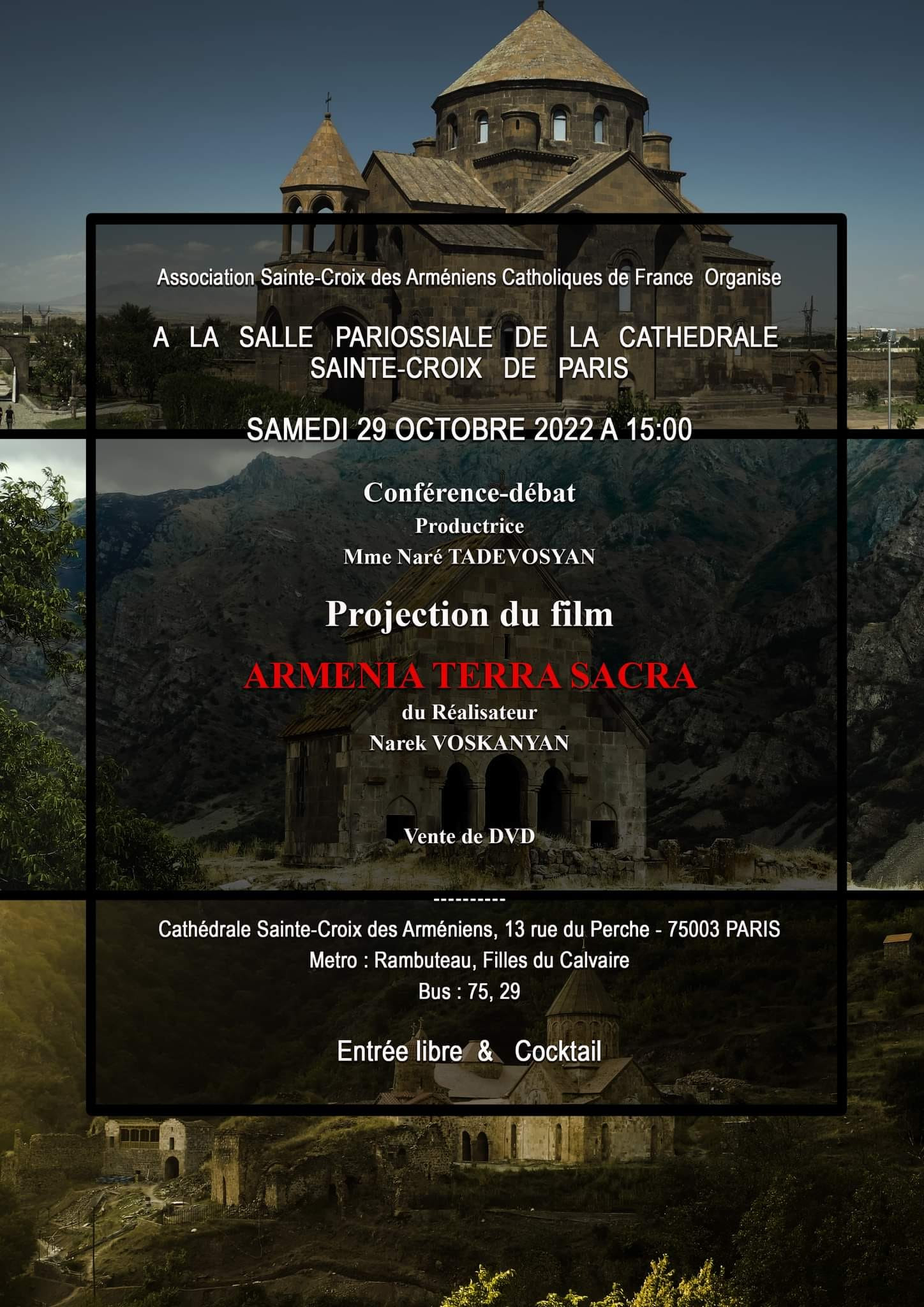 Projection du film : Armenia terra sacra