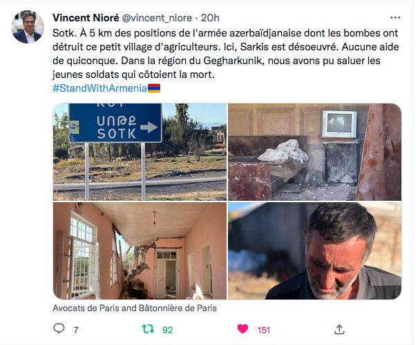 Vincent Nioré : Sotk, bombardé par Aliev puis abandonné