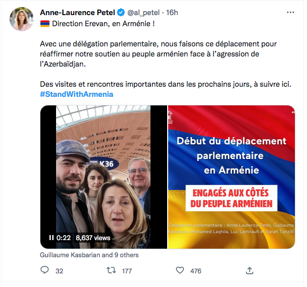 Anne-Laurence Petel : en délégation parlementaire en Arménie