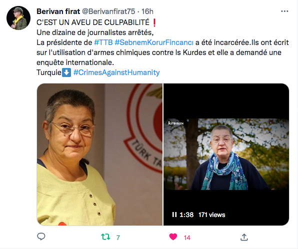 Berivan Firat : un aveu de culpabilité de la Turquie