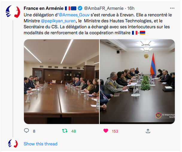Ambassade de France : une délégation de l&rsquo;armée à Erevan