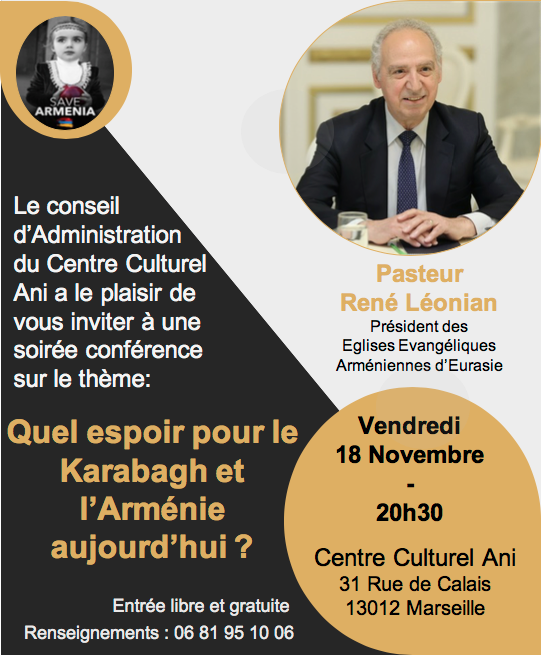 Conférence avec le pasteur René Léonian le 18 novembre