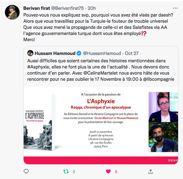 Berivan Firat : ouvrage de propagande