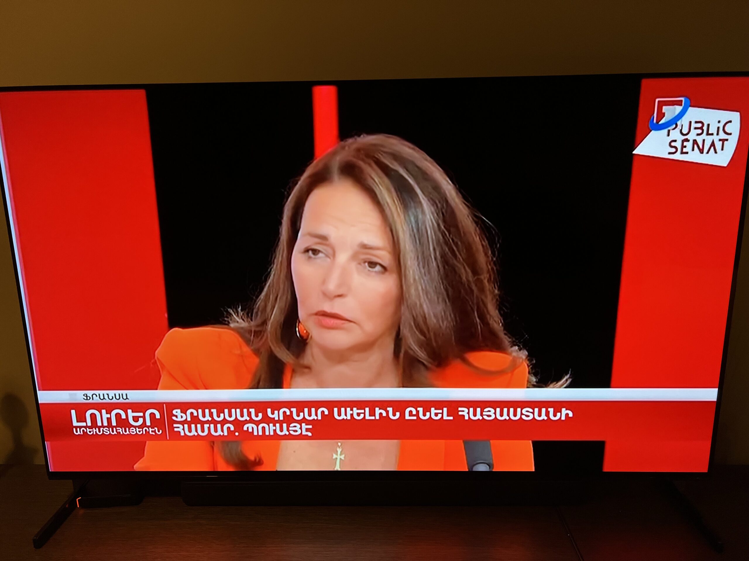 La télévision arménienne salue l’intervention de Valérie Boyer sur Public Sénat
