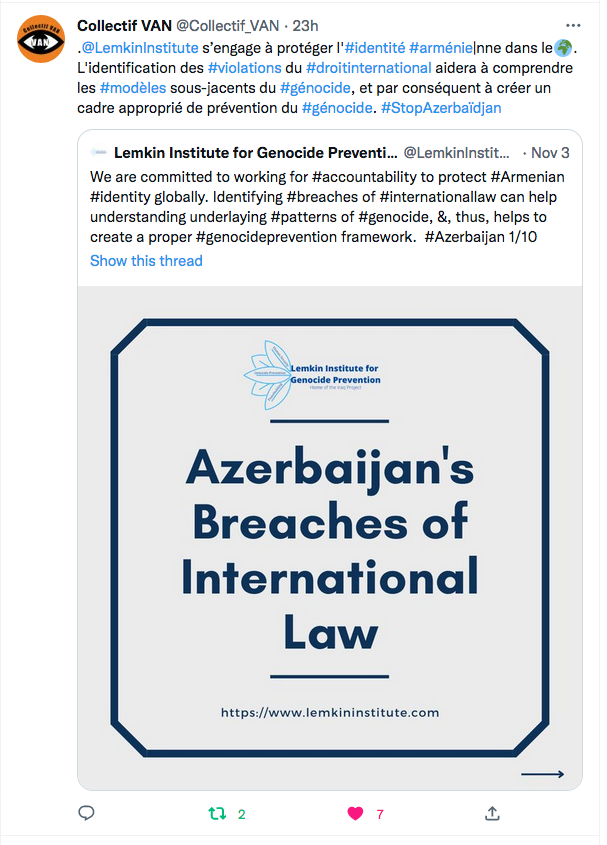 Collectif Van : Les engagements de l&rsquo;Institut Lemkin
