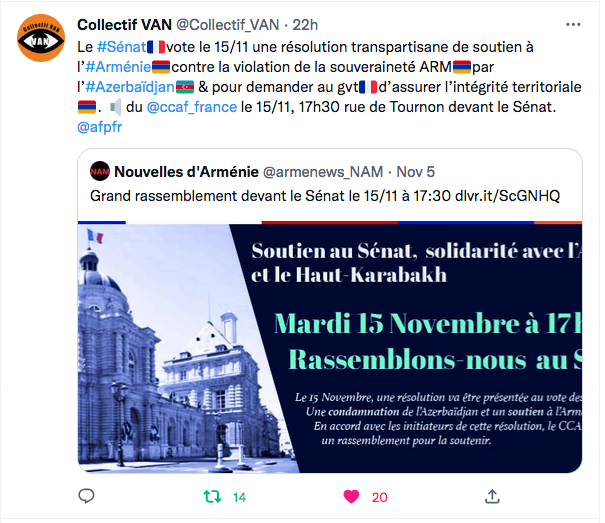 Collectiv Van : rendez-vous au rassemblement devant le Sénat