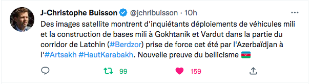 JC Buisson : Images satellite de déploiement militaire azerbaïdjanais
