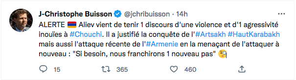 JC Buisson : discours ultra-violent d&rsquo;Aliev