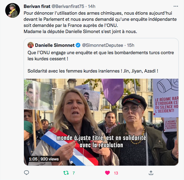Berivan Firat : pour une enquête sur les armes chimiques turques