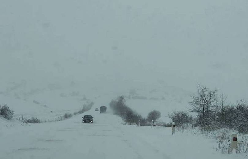 Il neige sur le tronçon Saravan-Zanger reliant l&rsquo;Artsakh à l&rsquo;Arménie