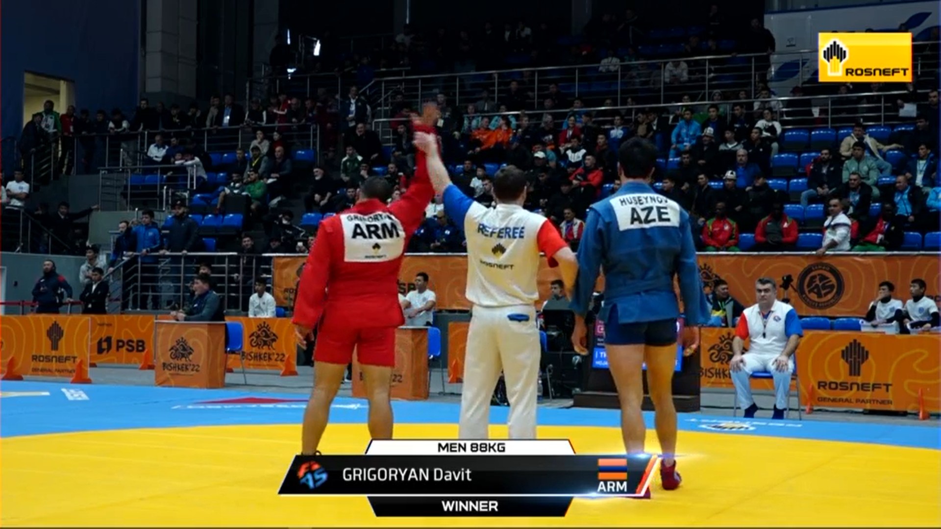Davit Grigoryan (Arménie) est en finale du championnat du monde de sambo