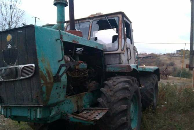 Les forces armées azéries ont ouvert le feu sur un tracteur travaillant dans un champ de Khramort (Artsakh) blessant un civil