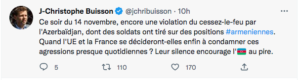 JC Buisson : tirs azéris et silence de la France et l&rsquo;Euope