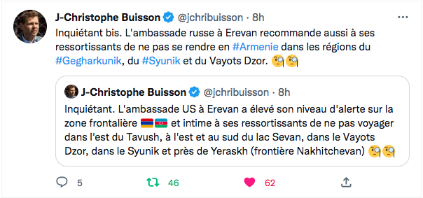 JC Buisson : Signal également inquiétant de l&rsquo;ambassade russe