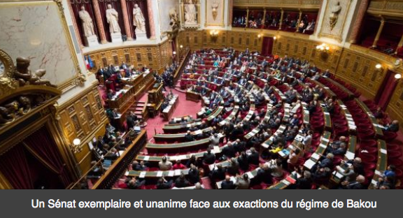 Union Sacrée au Sénat contre l&rsquo;Azerbaïdjan et en faveur de la paix au Sud-Caucase