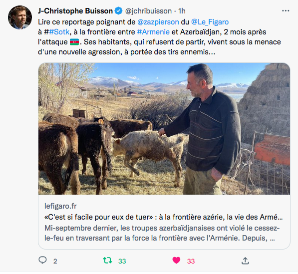 JC Buisson : reportage poignant sur Sotk dans le FIgaro