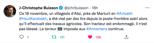 JC Buisson : terreur : encore un villageois arménien ciblé