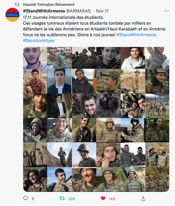 Stand with Armenia : Ces visages lumineux d&rsquo;étudiants tombés