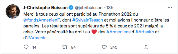 JC Buisson : merci pour les bons résulats du Phonéton