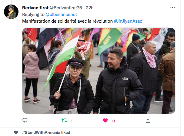 Berivan Firat : manifestation de solidarité