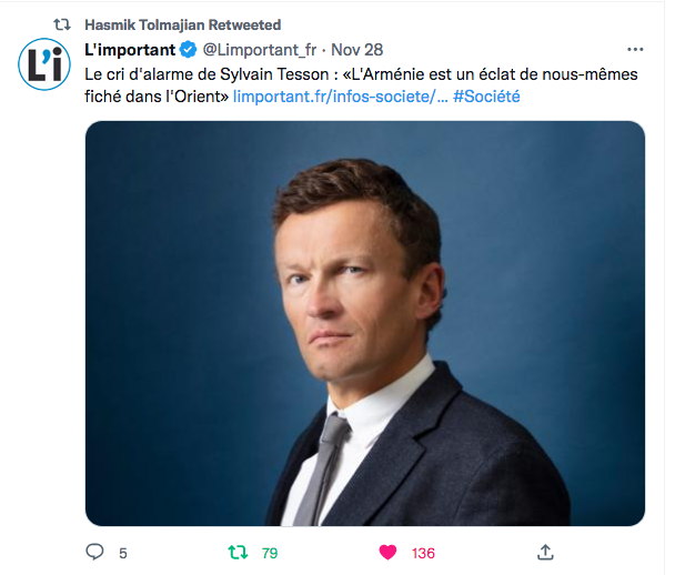 L&rsquo;important : Sylvain Tesson et l&rsquo;Arménie