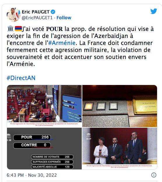 Eric Pauget : La France doit condamner fermement cette agression militaire