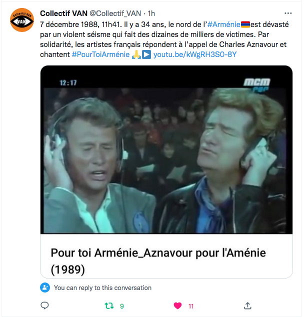 Collectif Van : l&rsquo;anniversaire du tremblement de terre