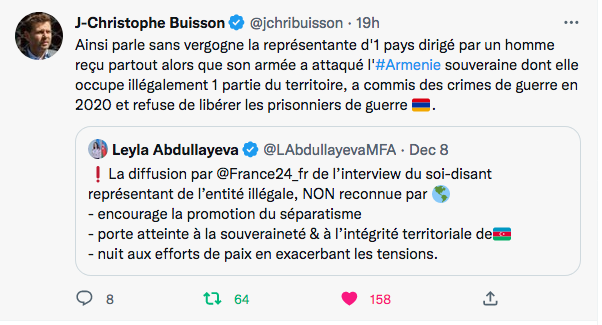 JC Buisson : ainsi parle sans regogne l&rsquo;ambassadrice d&rsquo;Azerbaïdjan