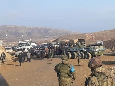 Les travailleurs de la mine de Kashen (Artsakh) près de Martakert et les habitants ont spontanément bloqué l&rsquo;entrée des Azéris
