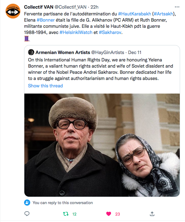 Collectif Van : Hommage à Elena Bonner