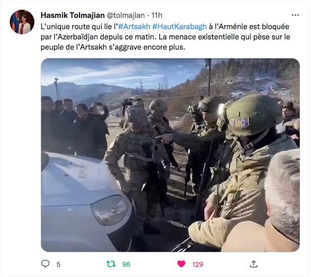 Hasmik Tolmajian : aggravation de la menace sur l&rsquo;Artsakh