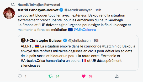 Astrid Panosyan-Bouvet : La France et l&rsquo;Europe doivent agir au Karabakh