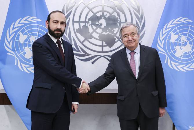 Ararat Mirzoyan a présenté à New York les derniers développements en Arménie et en Artsakh au Secrétaire général de l&rsquo;ONU