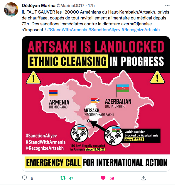 Marina Dedeyan : Il faut sauver les 120000 Arméniens du Haut-Karabakh