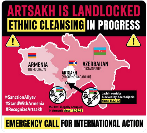 Le C24 dénonce une catastrophe humanitaire des Arméniens de l’Artsakh organisée par l’Azerbaïdjan