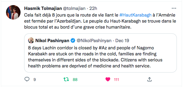 Hasmik Tolmajian : Vers une grave crise humanitaire