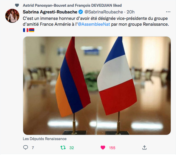 Sabrina Agresti-Roubache : Honneur d&rsquo;être la vice-présidente du goupe d&rsquo;amitié