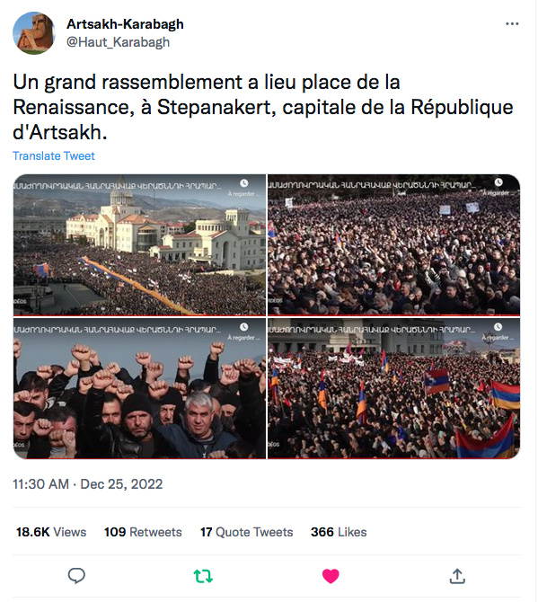 Artskakh-Karabagh : grand rassemblement à Stepanakert