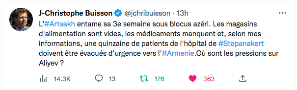 JC Buisson : Où sont les pressions sur Aliev ?