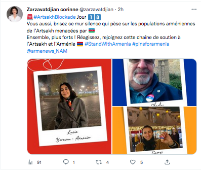 Corinne Zarzavatdjian : Chaîne de soutien à l&rsquo;Artsakh