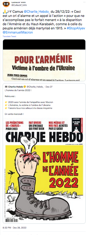 Collectif Van : Jean-Yves Camus dans Charlie-Hebdo