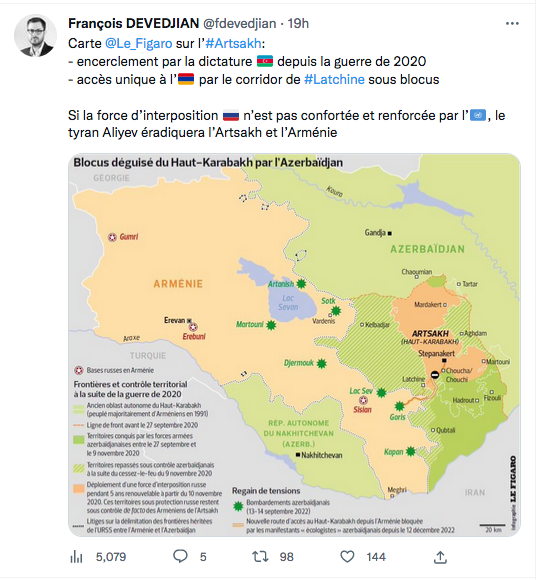 François Devedjian : la volonté d&rsquo;Aliev d&rsquo;éradiquer l&rsquo;Arménie