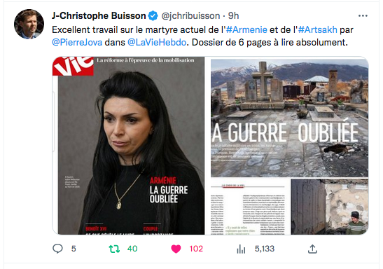 JC Buisson : excellent dossier sur l&rsquo;Arménie dans « La Vie »
