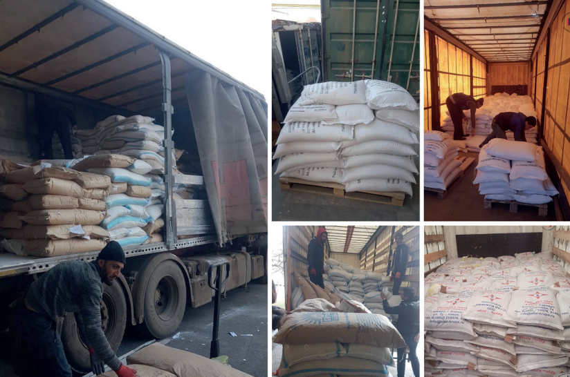 100 tonnes d’aide alimentaire prêtes à l’envoi en Artsakh
