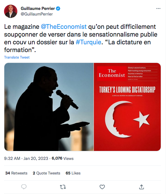Guillaume Perrier : l&rsquo;Economist dénonce la dictature en Turquie