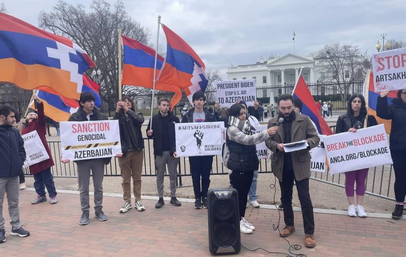 Les Arméniens ont manifesté devant la Maison Blanche exigeant la levée du blocus de l’Artsakh par l’Azerbaïdjan