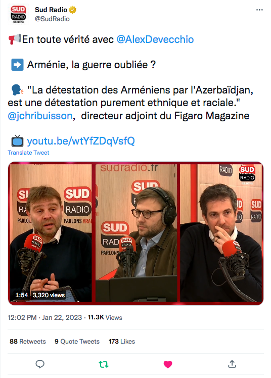 Sud Radio : Alex Devecchio avec T.Yegavian, JC Buisson